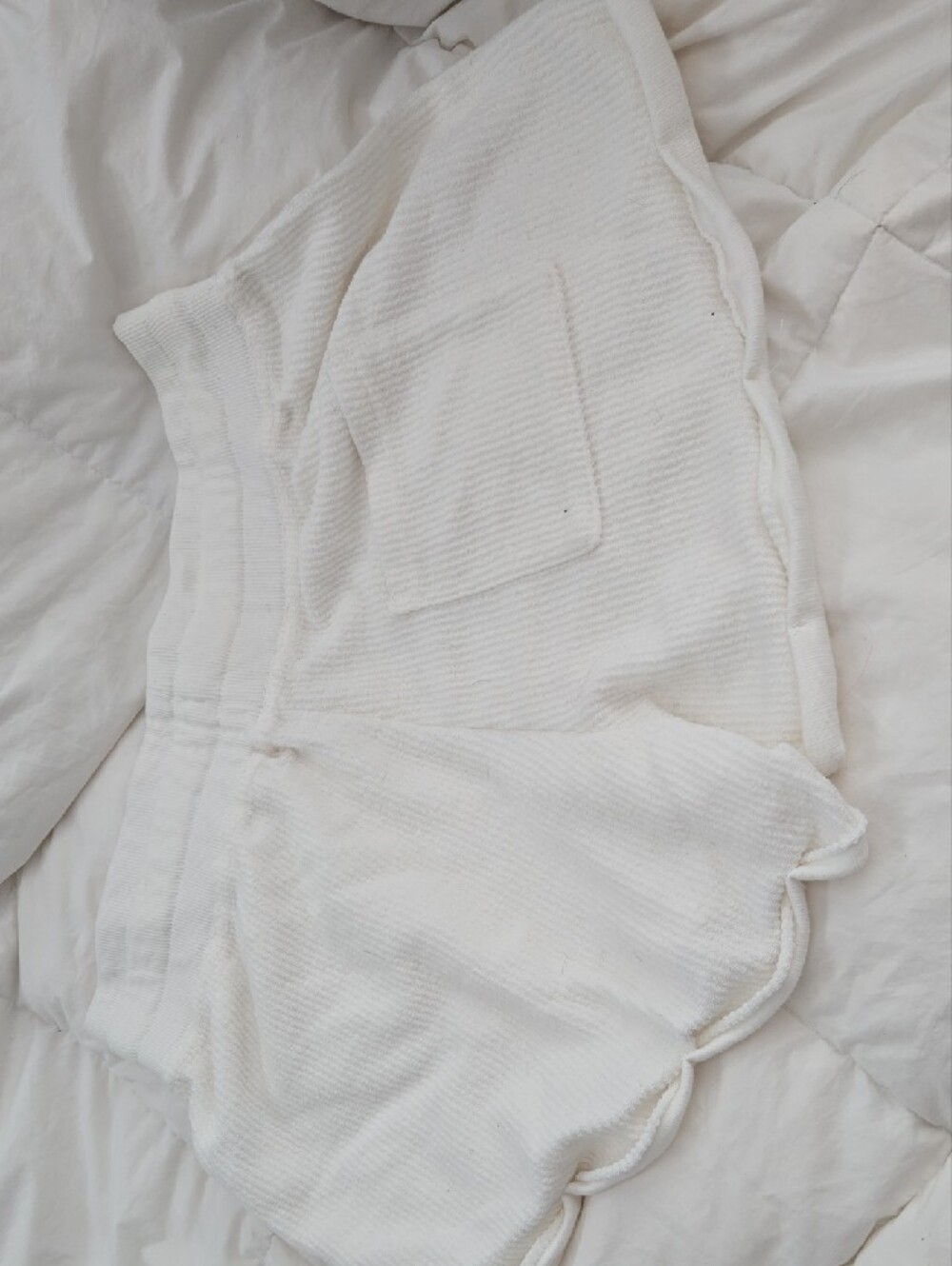 Ocean Drive White Ribbed Drawstring Shorts - Picture 3 of 3